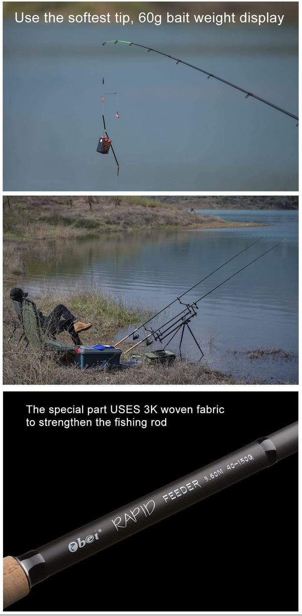 Planet Gates Fishing rod  spinning casting Travel Rod 3.6m vara de pesca fuji Carp Feeder 40-200g pole
