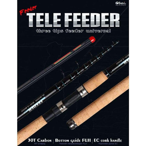 Planet Gates Fishing rod tele method feeder portable power telescopic professional high carbon 3.3m 3.6m lure weight 60-180g obei