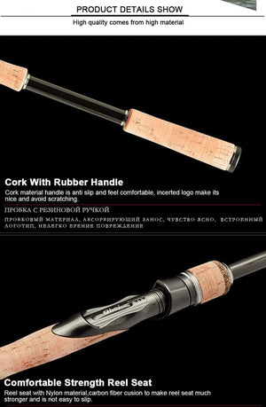 Planet Gates Fishing rod  travel ultra light spinning lure 5g-40g M/ML/MH accion Rod 1.8m 2.1m 2.4m 2.7m 3 section