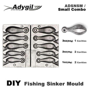 Planet Gates Fishing Snapper Sinker Mould ADSNSM/Small Combo Snapper Sinker 28g 56g 84g 5 Cavities