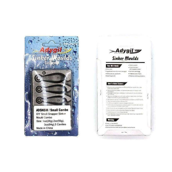 Planet Gates Fishing Snapper Sinker Mould ADSNSM/Small Combo Snapper Sinker 28g 56g 84g 5 Cavities