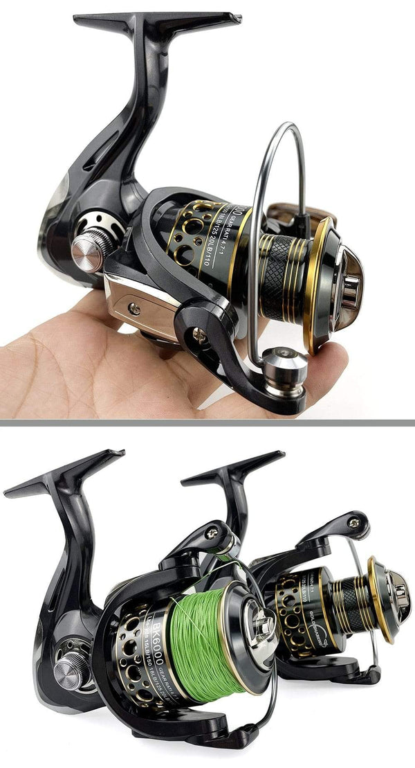 Planet Gates Fishing Spinning Reel Metal Spool 5.2:1/4.7:113BB Ball Bearings Carp Fishing Reel BK2000-7000 Metal Line Cup Sea Tackle