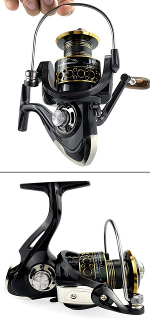 Planet Gates Fishing Spinning Reel Metal Spool 5.2:1/4.7:113BB Ball Bearings Carp Fishing Reel BK2000-7000 Metal Line Cup Sea Tackle
