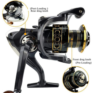 Planet Gates Fishing Spinning Reel Metal Spool 5.2:1/4.7:113BB Ball Bearings Carp Fishing Reel BK2000-7000 Metal Line Cup Sea Tackle