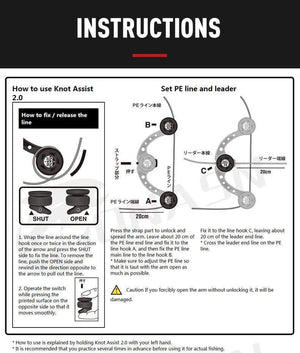 Planet Gates Fishing Tools GT FG PR Knotter Assist Line Leader Connection Knotting Machine Bobbin Winder Lines Wire Japan Knot Tool