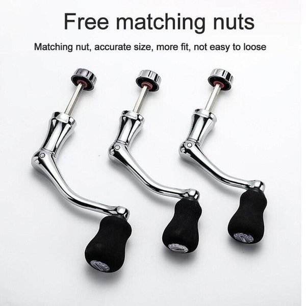 Planet Gates Fishing Tools Spinning Reel Handle Metal Fishing Spinning Reel Crank Handle Replacement Part Plastic Fish Rotatable Grip Knob