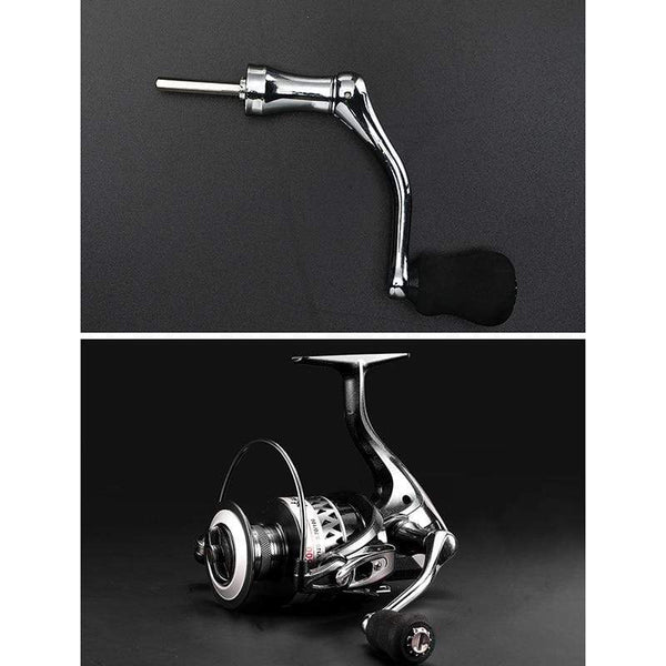 Planet Gates Fishing Tools Spinning Reel Handle Metal Fishing Spinning Reel Crank Handle Replacement Part Plastic Fish Rotatable Grip Knob