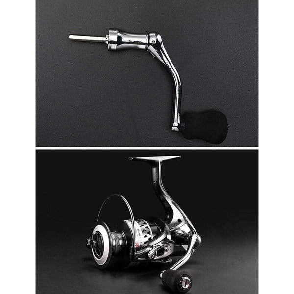 Planet Gates Fishing Tools Spinning Reel Handle Metal Fishing Spinning Reel Crank Handle Replacement Part Plastic Fish Rotatable Grip Knob
