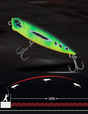 Planet Gates Fishing Topwater Surface Realis The Pencil Popper Bait Bass Pike Lure Walk The Dog WTD 65mm 6g 100mm 14g
