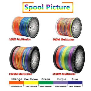 Planet Gates Fishing Wire Line 9 Strands 300m 500m 1000m 1500m Braid Wire Super Multicolor PE Braided  Strong Strength Fish Line 20LB-200LB