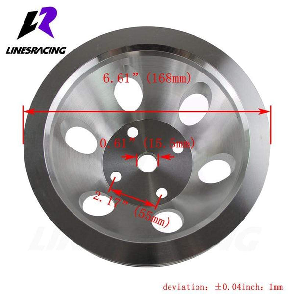 Planet Gates Fit for  Small Block Chevy Aluminum Water Pump Pulley 1 Groove LWP Long Water Pump Fit For Small Block Chevy 327 305 350