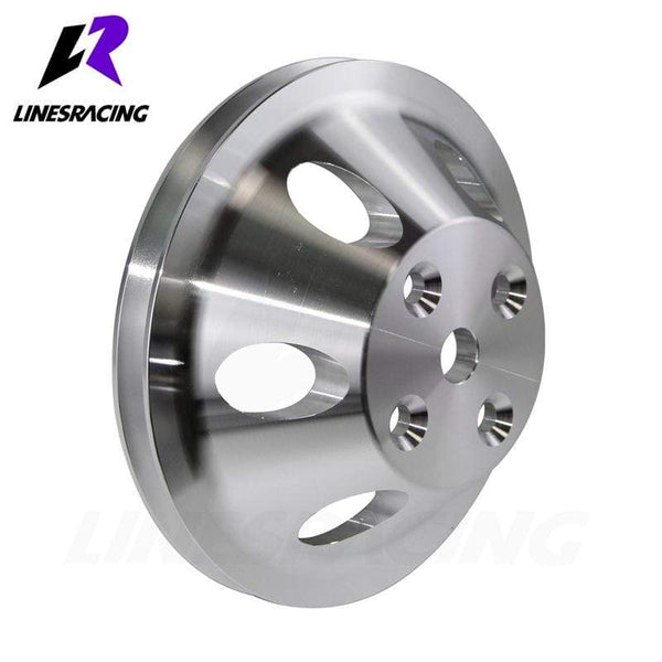 Planet Gates Fit for  Small Block Chevy Aluminum Water Pump Pulley 1 Groove LWP Long Water Pump Fit For Small Block Chevy 327 305 350