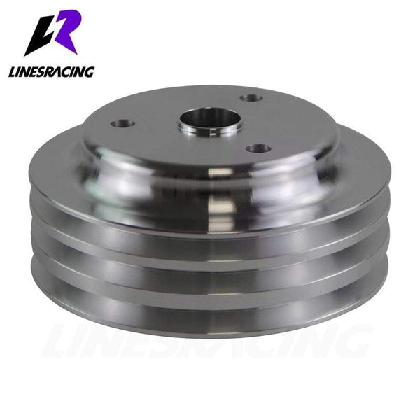 Planet Gates Fit for Small BlockChevy LWP Aluminum 3 Groove Crankshaft Pulley Long Water Pump  For Small Block Chevy 350 Crank