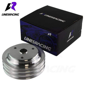 Planet Gates Fit for Small BlockChevy LWP Aluminum 3 Groove Crankshaft Pulley Long Water Pump  For Small Block Chevy 350 Crank