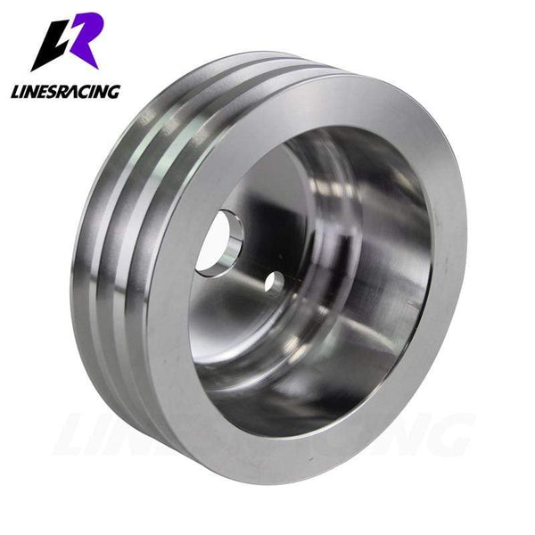 Planet Gates Fit for Small BlockChevy LWP Aluminum 3 Groove Crankshaft Pulley Long Water Pump  For Small Block Chevy 350 Crank