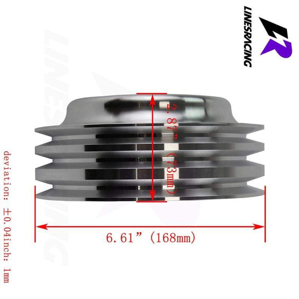 Planet Gates Fit for Small BlockChevy LWP Aluminum 3 Groove Crankshaft Pulley Long Water Pump  For Small Block Chevy 350 Crank