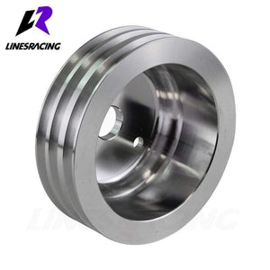 Planet Gates Fit for Small BlockChevy LWP Aluminum 3 Groove Crankshaft Pulley Long Water Pump  For Small Block Chevy 350 Crank