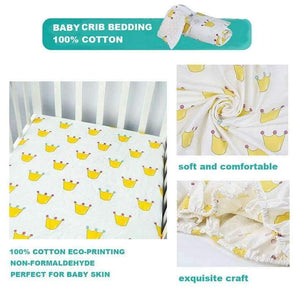 Planet Gates Fitted Baby Crib Sheet Printed 100% Cotton Nursery Bedding for Boy or Girl, Toddler Bedding ,Perfect Baby Shower Gift