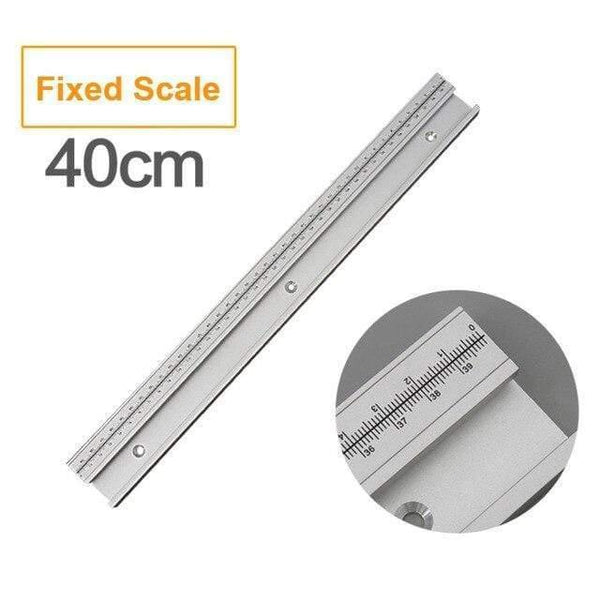 Planet Gates Fixed 400mm 45 Type T Track With Scale Aluminium Alloy T-tracks Slot Miter Track 300-800mm DIY Table Saw Workbench Woodworking Tools