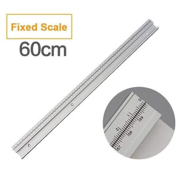 Planet Gates Fixed 600mm 45 Type T Track With Scale Aluminium Alloy T-tracks Slot Miter Track 300-800mm DIY Table Saw Workbench Woodworking Tools