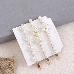 5 Pieces Pearl Hairpin Women's Fashion Soft Pearl Hairpin Hair Stick Girl Hair Clip Hair Clip Set Hair Accessories Jewellery