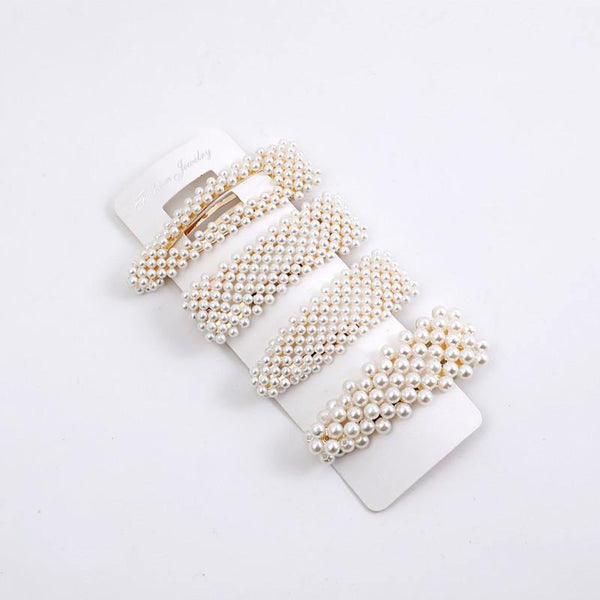 5 Pieces Pearl Hairpin Women's Fashion Soft Pearl Hairpin Hair Stick Girl Hair Clip Hair Clip Set Hair Accessories Jewellery