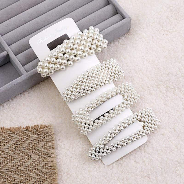 5 Pieces Pearl Hairpin Women's Fashion Soft Pearl Hairpin Hair Stick Girl Hair Clip Hair Clip Set Hair Accessories Jewellery