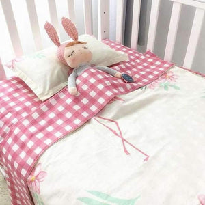 Planet Gates flamingo 3Pcs Baby Bedding Set Cotton Crib Sets Baby Cot Set Including Duvet Cover +Pillowcase +Flat Sheet Kindergarten bedding Sets