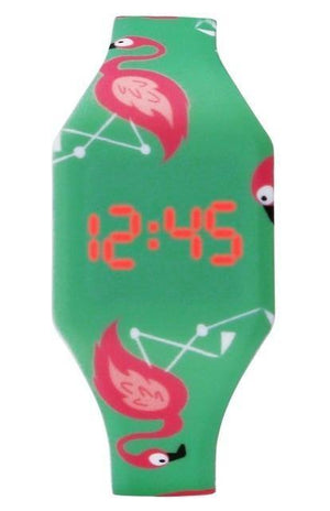 Planet Gates flamingo Cartoon Children's Watches Cute led Watch Quartz Analog Student flamingo, dinosaur, leopard print watch