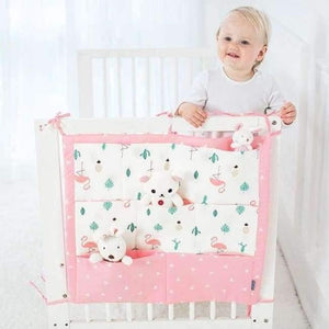 Planet Gates Flamingos Bed Hanging Storage Bag Baby Cot Bed Brand Baby Cotton Crib Organizer 50*60cm Toy Diaper Pocket for Crib Bedding Set