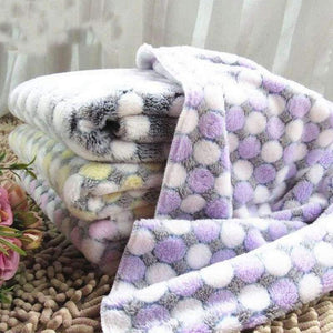 Planet Gates Flannel Pet Dog Blanket Dots Printed Breathable Dog Cat Bed Mat Warm Pet Sleeping Cushion Cover For Pet Dog Cat Products