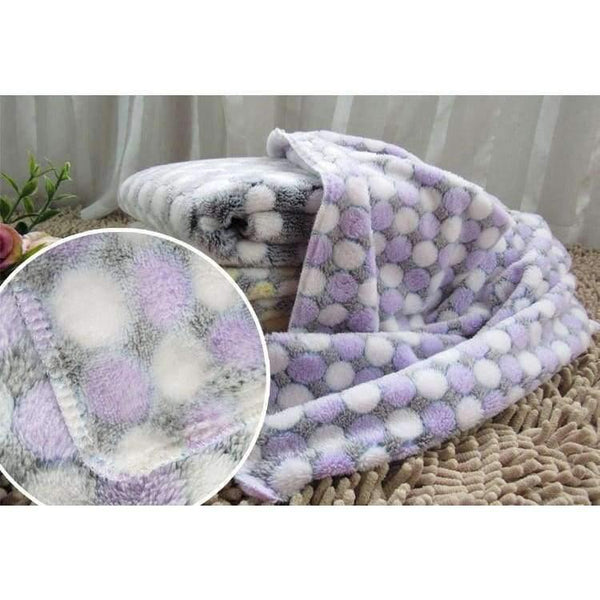 Planet Gates Flannel Pet Dog Blanket Dots Printed Breathable Dog Cat Bed Mat Warm Pet Sleeping Cushion Cover For Pet Dog Cat Products