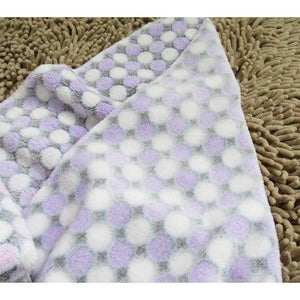 Planet Gates Flannel Pet Dog Blanket Dots Printed Breathable Dog Cat Bed Mat Warm Pet Sleeping Cushion Cover For Pet Dog Cat Products