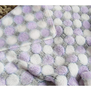 Planet Gates Flannel Pet Dog Blanket Dots Printed Breathable Dog Cat Bed Mat Warm Pet Sleeping Cushion Cover For Pet Dog Cat Products