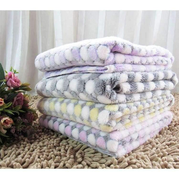 Planet Gates Flannel Pet Dog Blanket Dots Printed Breathable Dog Cat Bed Mat Warm Pet Sleeping Cushion Cover For Pet Dog Cat Products