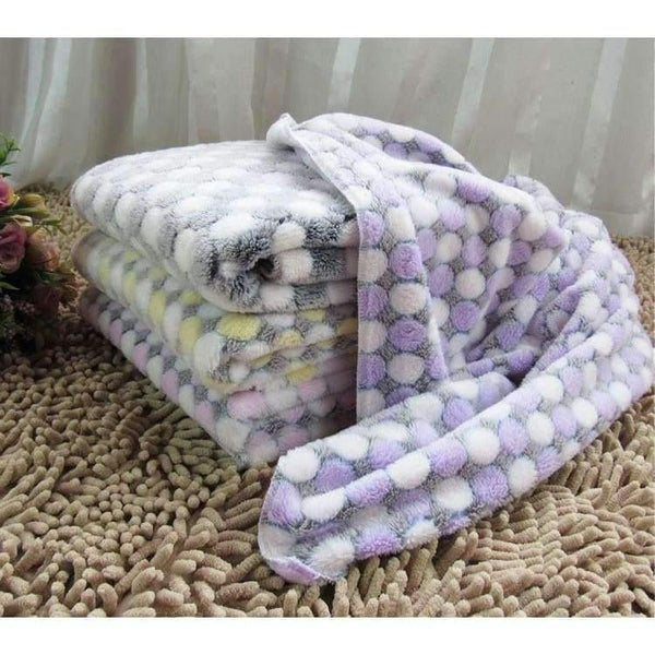 Planet Gates Flannel Pet Dog Blanket Dots Printed Breathable Dog Cat Bed Mat Warm Pet Sleeping Cushion Cover For Pet Dog Cat Products