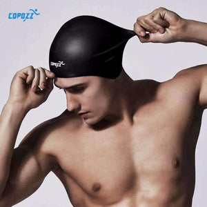 Planet Gates Flexible Silicone Waterproof Swimming Cap Swimwear/hat Cover Ear Swim for Men women Unisex Adult  long short hair