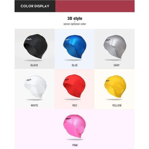 Planet Gates Flexible Silicone Waterproof Swimming Cap Swimwear/hat Cover Ear Swim for Men women Unisex Adult  long short hair