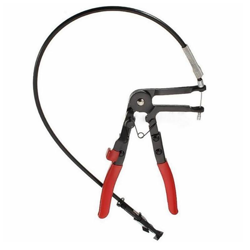 Planet Gates Flexible Wire Long Reach Hose Clamp Plier Car Water Pipe Repairing Tool Metal Clamp, Plastic Self Tension Locking Mechanism
