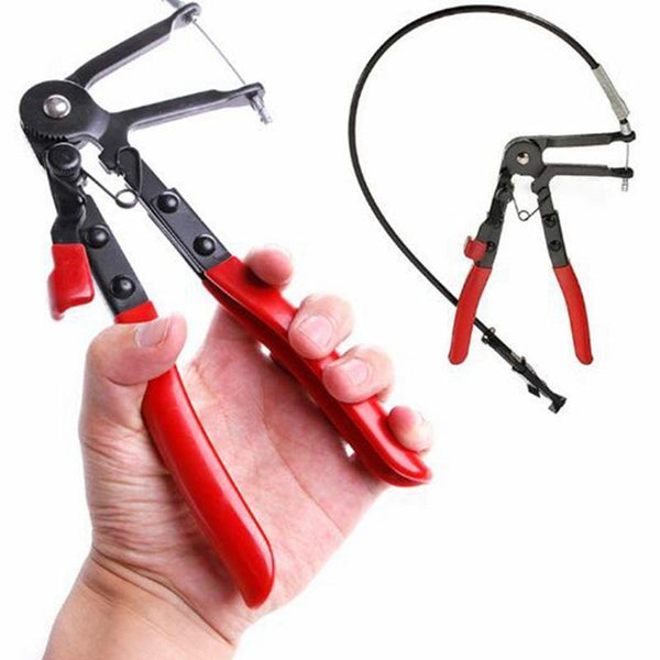 Planet Gates Flexible Wire Long Reach Hose Clamp Plier Car Water Pipe Repairing Tool Metal Clamp, Plastic Self Tension Locking Mechanism