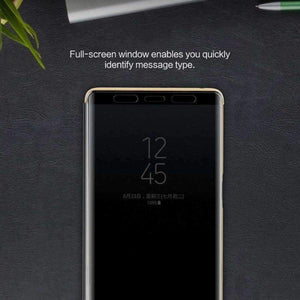 Planet Gates Flip Case for Samsung Galaxy Note 8 Luxury Brand Phone Cases Semi-Tranparent Cover Smart View Window Note8 Case