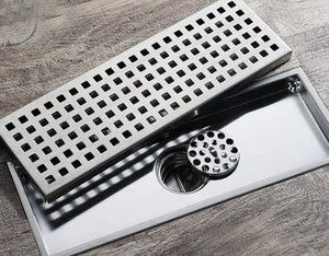 Planet Gates Floor drain 30*11 Rectangle Stainless Steel Large Flow Drainer Bathroom Drain Bathroom Accessories Y38092 (Y38092)