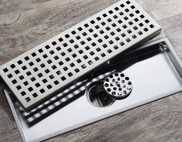Planet Gates Floor drain 30*11 Rectangle Stainless Steel Large Flow Drainer Bathroom Drain Bathroom Accessories Y38092 (Y38092)