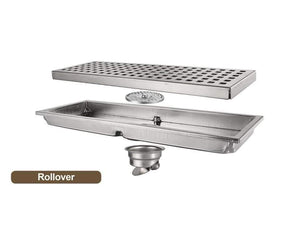 Planet Gates Floor drain 30*11 Rectangle Stainless Steel Large Flow Drainer Bathroom Drain Bathroom Accessories Y38092 (Y38092)