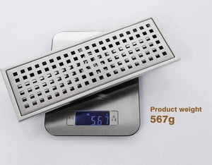 Planet Gates Floor drain 30*11 Rectangle Stainless Steel Large Flow Drainer Bathroom Drain Bathroom Accessories Y38092 (Y38092)