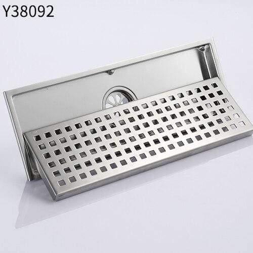 Planet Gates Floor drain 30*11 Rectangle Stainless Steel Large Flow Drainer Bathroom Drain Bathroom Accessories Y38092 (Y38092)