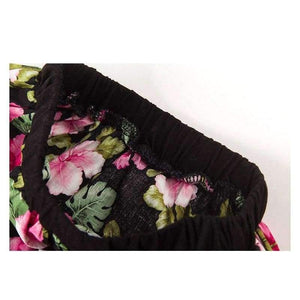 Planet Gates floral skirt / 4T Girls Summer Outfit  Teenage Girls Fashion two pieces Clothing Sets Black Tops + Floral Skirts Size 8 10 12 Girls Clothes