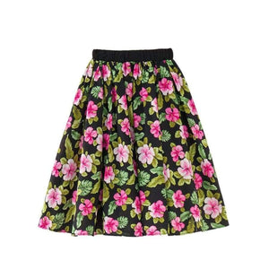 Planet Gates floral skirt / 4T Girls Summer Outfit  Teenage Girls Fashion two pieces Clothing Sets Black Tops + Floral Skirts Size 8 10 12 Girls Clothes