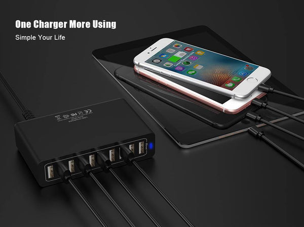 Planet Gates FLOVEME 10 Ports USB Charger Smart Desktop Chargers for Smartphone and Tablets Mobile Phone Travel Charger Adapter EU/US Plug