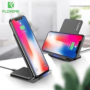 Planet Gates FLOVEME 10W Qi Wireless Charger For iPhone 8 X Xs For Samsung Galaxy S10 Plus S8 S9 S7 Edge Fast Charger Wireless Charging Dock